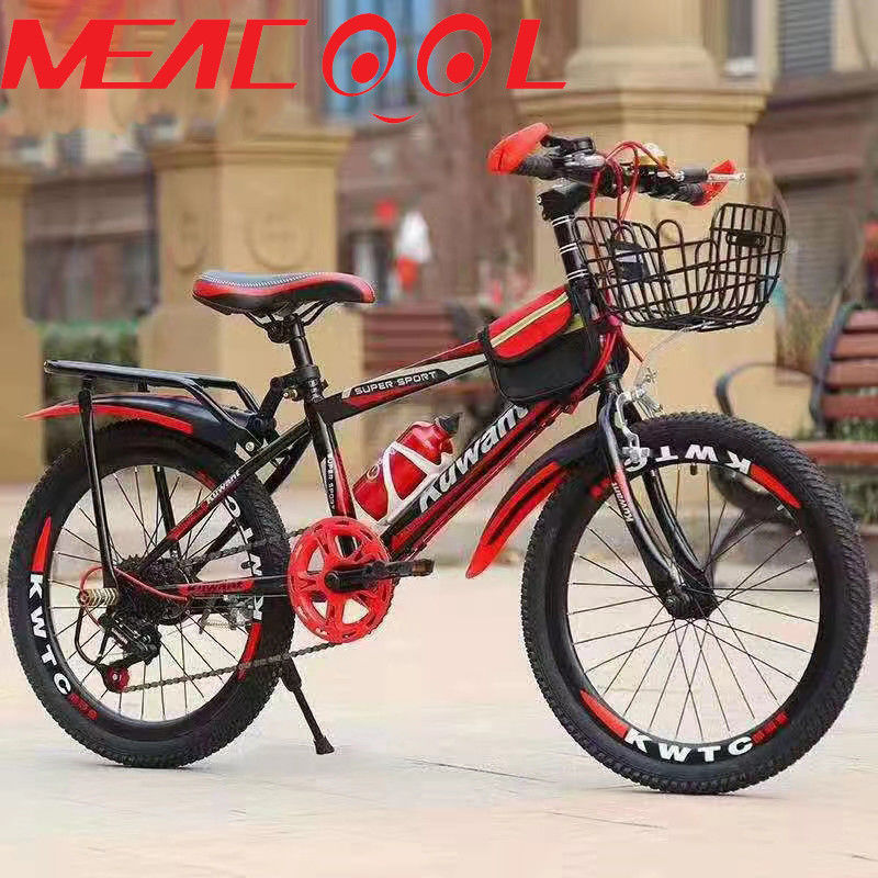 Junior 22in Mountain Bike Light Frame Mountain Bike 6 Speed With Fender Carrier